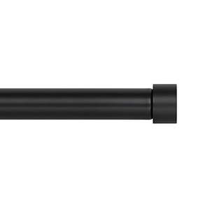 lot 1973 image: Ivilon Drapery Window Curtain Rod - End Cap Style Design 1 Inch Pole. 28 to 48 Inch Color Black