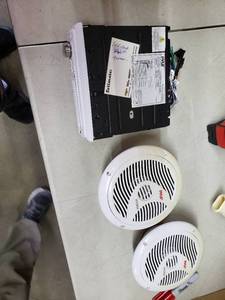 lot 12116 image: Pyle Speaker and Radio System for A Boat