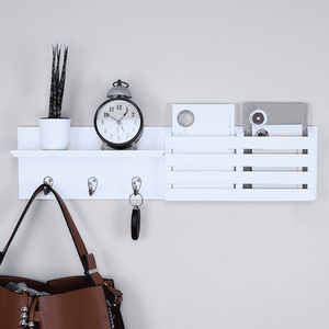 lot 12852 image: Ballucci Medium Density Fiberboard Floating Shelves, 24.00 x 4.20, White