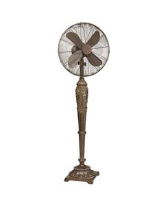 lot 12861 image: DecoBreeze Cantalonia Floor Fan, Rustic Color, 40H