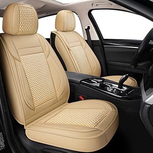 lot 1004 image: LINGVIDO Leather Car Seat Cushion Covers IceBeige