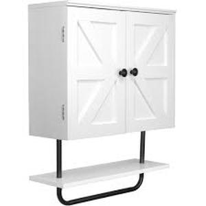 lot 1009 image: Excello Wall Mounted Bathroom Organizer White