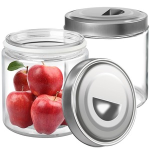lot 1011 image: Qianfeinie Large Glass Jars Set Of 2
