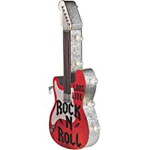 lot 1059 image: American Art Decor Long Live Rock Vintage LED 25x10x3.5