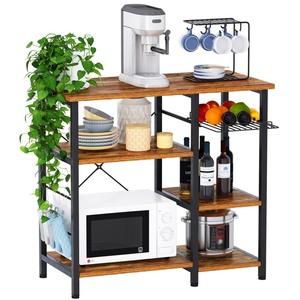 lot 1068 image: Mr Ironstone Model W5 Vintage 3 Tier Kitchen Stand Bakers Rack