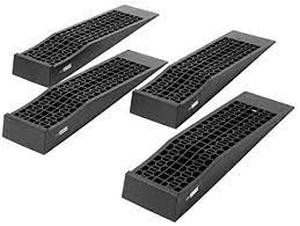 lot 1082 image: VivoHome 4pcs Car Service Ramp Black