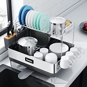lot 1089 image: Kitsure Stainless Steel 2 Tier Dish Rack