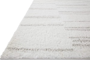 lot 1098 image: Loloi II Bliss Shag Collection BLS-02 WhiteGrey 7-10ftx10ft Area Rug