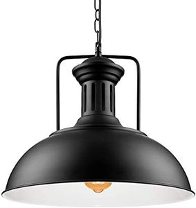 lot 1989 image: NIUYAO Nautical Barn Pemdent Light Retro Pendeamt Light 16 Wide Color-Black