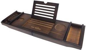 lot 3696 image: Little Kuku Bamboo Bath Caddy Tray