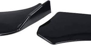 lot 3957 image: Vowagh Universal Gloss Black Front Bumper Lip Kit Spoiler Body Compatible With Ford Mustang GT 2000-2019, Black