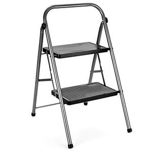 lot 3963 image: Delxo Grey 2 Step Ladder, 26 H