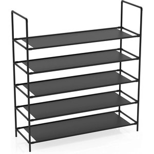 lot 8010 image: Halter 5 Tier Shoe Rack - Black