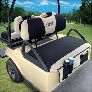lot 8015 image: 10LOL Golf Cart Black and Beige Tire and Seat Cover