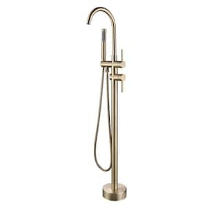 lot 8016 image: Votamuta Tub Faucet Gold Mixer Taps Swivel Spout