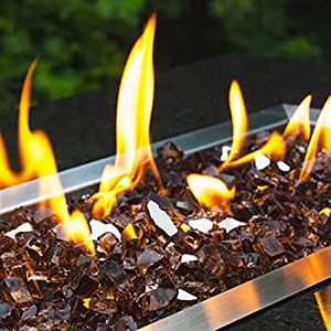 lot 8026 image: Shinestar 30lbs Fire Glass High Lunar 12 Reflective Tempered Fire Cosmic Coper