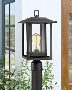 lot 12864 image: Beionxii Outdoor Post Lamp-1 Light - Black