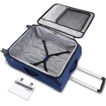 lot 6607 image: Samsonite Aspire DLX Softside Expandable Luggage, Blue Depth, 1-Piece Set (20)