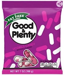lot 12159 image: GOOD & PLENTY Licorice Candy, 7 Ounce (Pack of 12)