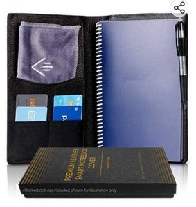 lot 12174 image: Trailblaze Leather Portfolio Notebook Case Compatible with Rocketbook  Deluxe Notebook Leather Padfolio for Men & Women  Portfolio Organizer with Multiple Pockets  A5 Executive 6x9 Inch Black