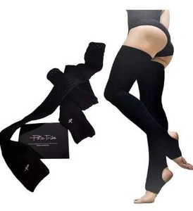 lot 9458 image: High Thigh Leg Warmers for Women. Warm Up High Socks- Yoga, Pole Dance. Non-Slip Black