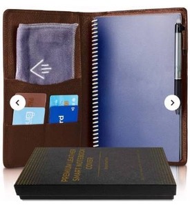 lot 9465 image: Genuine Leather Cover A5 Size 6x9 inch Black