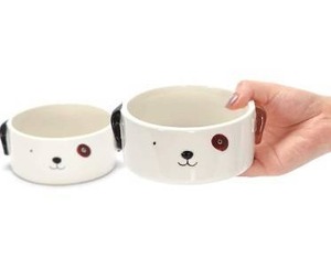 lot 9477 image: Kurrajong Farmhouse Set of 1 Ceramic Bowls for Small Dogs - 4.5 Wide x 2 high - one Ceramic Dog Bowl for Food - Adorable and Unique Small Ceramic Dog Dishe