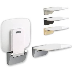 lot 9487 image: AUTUMN LANE Folding Shower Seat Wall Mounted Up to 350lbs, Secure Folding Shower Bench, Space Saving Mounted Shower Seat, Luxury Fold Down Shower Seat , Wall Mounted Folding Shower Chair