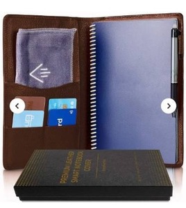 lot 9499 image: Genuine Leather Cover A5 Size 6x9 inch Black