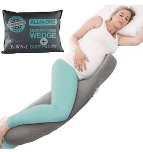 lot 9503 image: in1 Pregnancy Pillows, Chiro Designed Maternity Pillow with 100% Cotton Cover, Pregnancy Body Pillow & Pregnancy Wedge to Support Belly, Knees and Hips - Portable Full Body Pillow for Pregnant Women