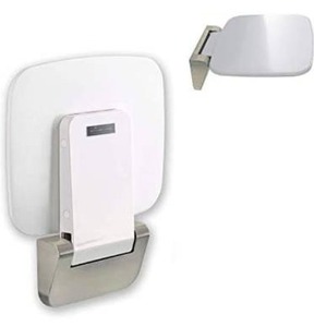 lot 9507 image: AUTUMN LANE Folding Shower Seat Wall Mounted Up to 350lbs, Secure Folding Shower Bench, Space Saving Mounted Shower Seat, Luxury Fold Down Shower Seat. Wall Mounted Folding Shower Chair