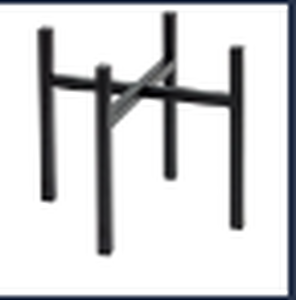 lot 9468 image: Plant Stand For Indoor & Outdoor Pots - Black Metal Potted Plant Holder