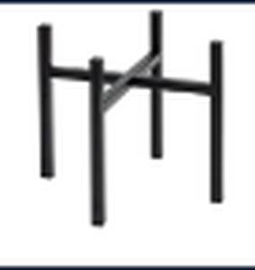 lot 9470 image: Plant Stand For Indoor & Outdoor Pots - Black, Metal Potted Medium