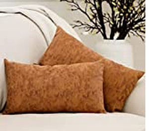 lot 9549 image: Throw Pillow Covers Tan 2 Pack