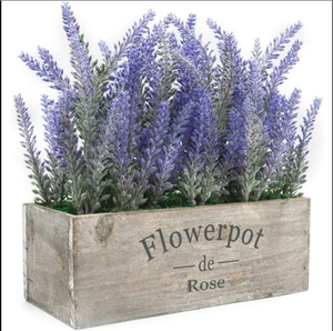 lot 9572 image: Fake Flower Pot Decoration Lavender