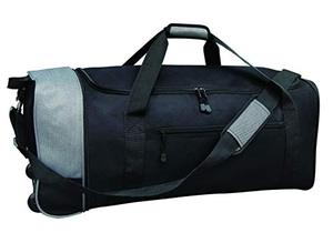 lot 8583 image: Travelers Club 30 Xpedition Rolling Travel Duffel Bag, Black