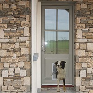 lot 8628 image: Ideal Pet Products Designer Series Plastic Pet Door with Telescoping Frame, Extra-Large, 10.5 x 15 Flap Size