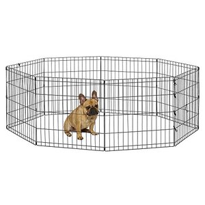 lot 8677 image: New World Pet Products B550-24 Foldable Exercise Pet Playpen, Black, Small24 Inch x 24 Inch