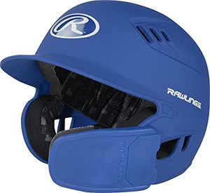 lot 8679 image: Rawlings  R16 Reversible EXT  Matte Batting Helmet  Reversible Face Guard  Junior  Matte Royal