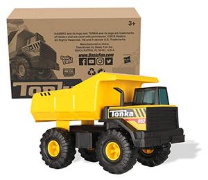 lot 8680 image: Tonka Steel Classics Mighty Dump Truck, Toy Truck, Real Steel Construction, Ages 3 and Up, Frustration-Free Packaging (FFP) , Yellow