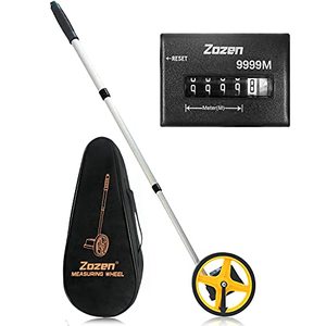 lot 8692 image: Zozen Metric Measuring Wheel in Meters, Meters Measure Wheel Metric Up To 9,999m, Meter Measurement Wheel Collapsible Wheel with Carrying Bag