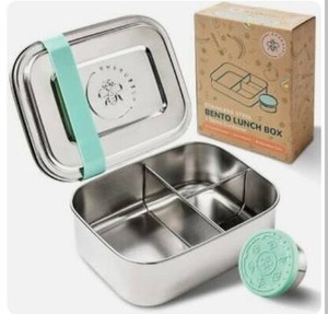 lot 9580 image: Everusely Stainless Steel Bento Box for Kids Smal