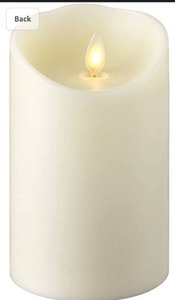 lot 9582 image: RAZ IMPORTS INC Push Flame Flameless Battery Operated LED Pillar Candle Ivory 3.5x 5 , for Home Dacor, Holiday and Gift Vanilla