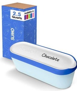lot 9594 image: SUMO Ice Cream Containers for Homemade Ice Cream - Extra Large 2.5 Quart, Reusable Freezer Storage (1 Container, Blue)
