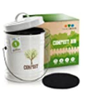 lot 9632 image: White Kitchen Compost Bin