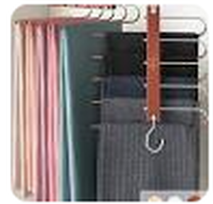 lot 9626 image: MORALVE Pants Hangers Space Saving - 2 Pack Wood Scarf Hangers for Closet Organizer - Jean Hangers Scarf Holder Closet Space Saving Hangers - Pants Rack Leggings Hanger Space Saver Closet Organization