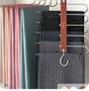 lot 9620 image: MORALVE Pants Hangers Space Saving - 2 Pack Wood Scarf Hangers for Closet Organizer - Jean Hangers Scarf Holder Closet Space Saving Hangers - Pants Rack Leggings Hanger Space Saver Closet Organization