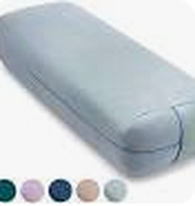 lot 9617 image: AJNA Yoga Bolster Pillow - Luxurious 100% Organic Vegan Suede - Yoga Bolster for Restorative Yoga - Rectangular Yoga Pillow with Carry Handle - Machine Washable Cover