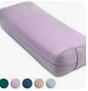 lot 9615 image: AJNA Yoga Bolster Pillow - Luxurious 100% Organic Vegan Suede - Yoga Bolster for Restorative Yoga - Rectangular Yoga Pillow with Carry Handle - Machine Washable Cover