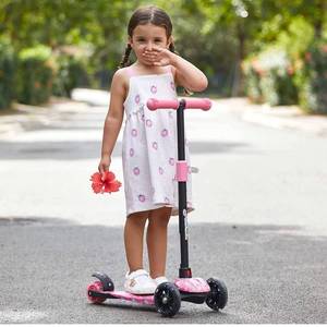 lot 39732 image: Hikole Scooters for Kids, 3 Wheel Scooter for Girls & Boys, Adjustable Height, Lean to Steer, Extra-Wide Deck, PU Light Up Wheels for Children from 3-8 Years Old